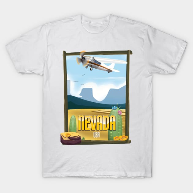Nevada USA vintage travel poster T-Shirt by nickemporium1